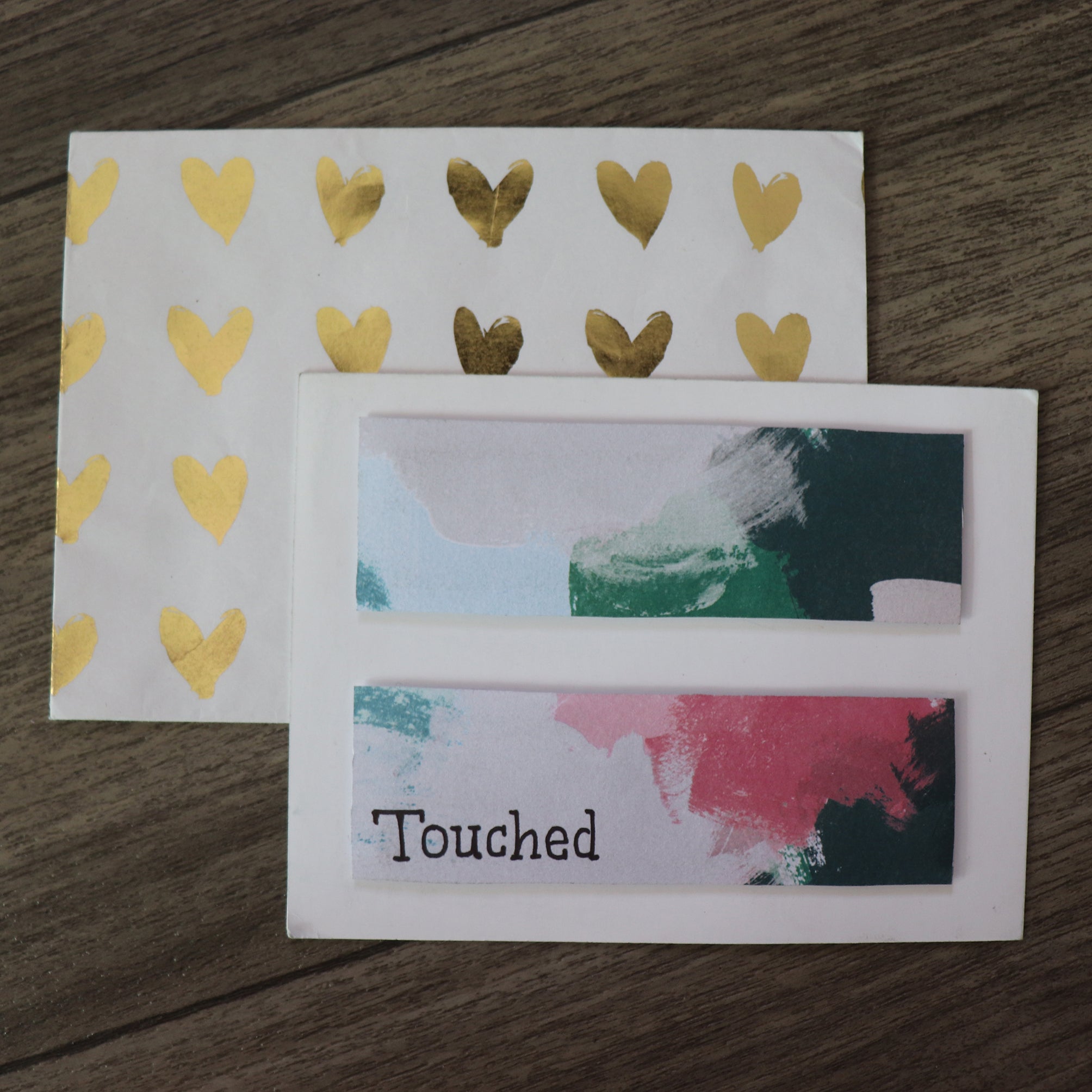 Handmade Feelings card - Touched greeting card