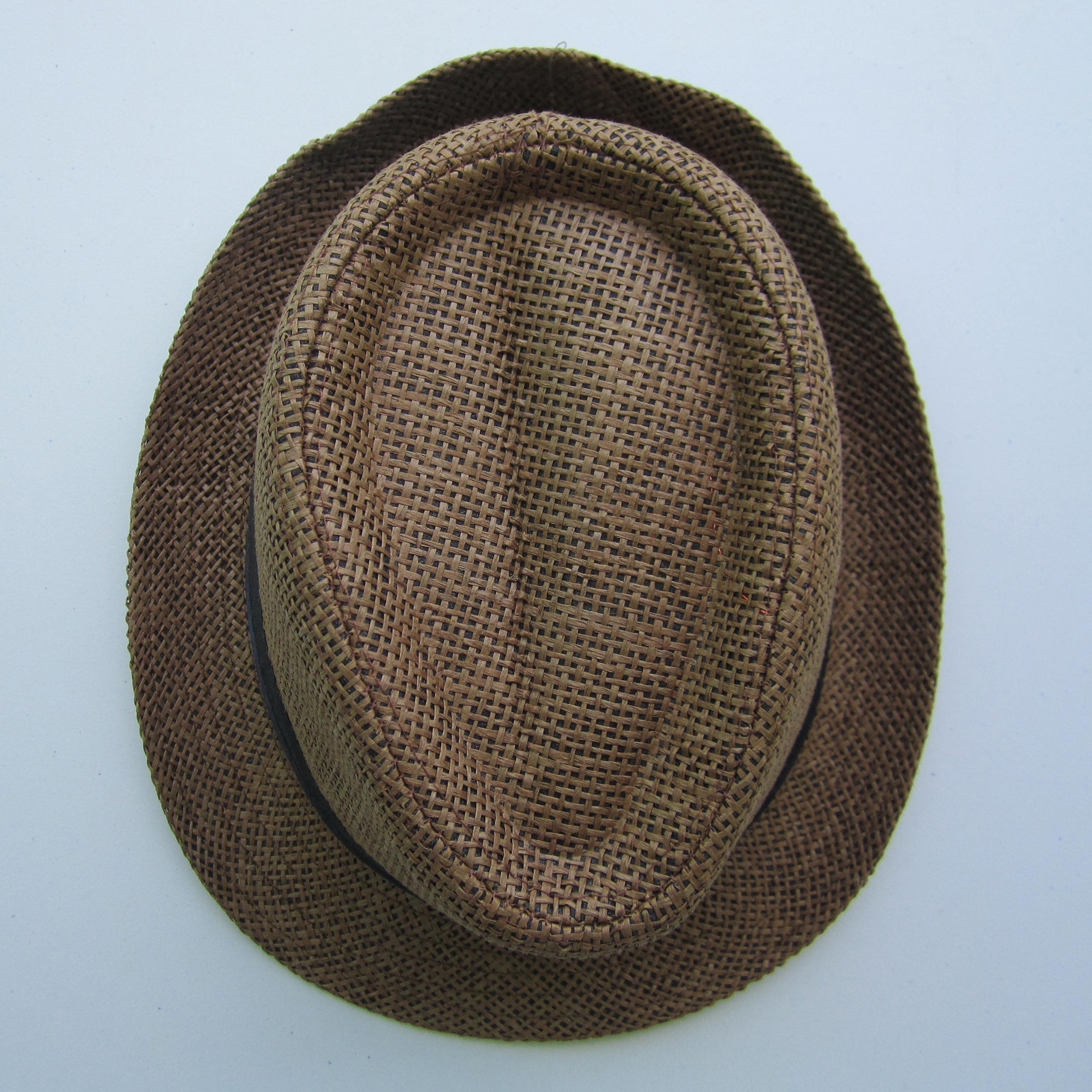 Men Cowboy Straw Hat - Coffee