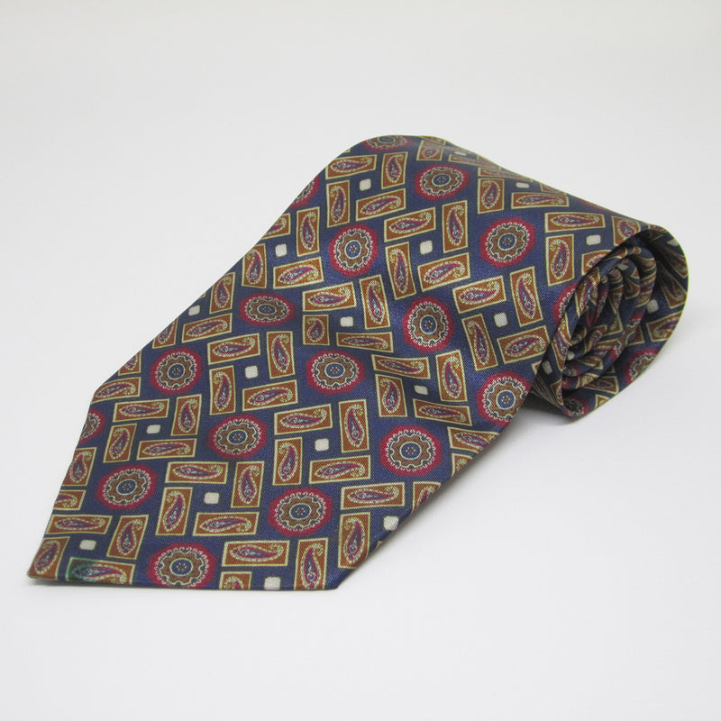 Dark base with square design - Men Neck Tie