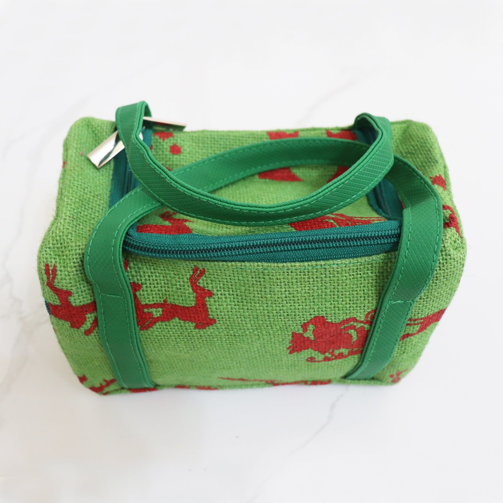 Reindeer Green Christmas Goody Bag