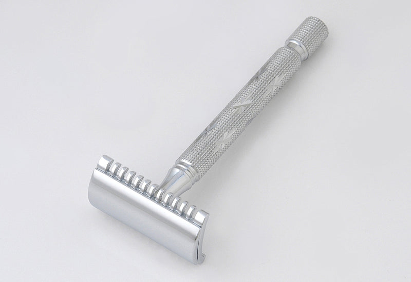 Pearl Shaving Double Edge Safety Razor Silver Star Pattern (CLOSE COMB)