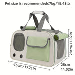 Portable Ventilated Pet Carrier Bag for Cats & Small Dogs