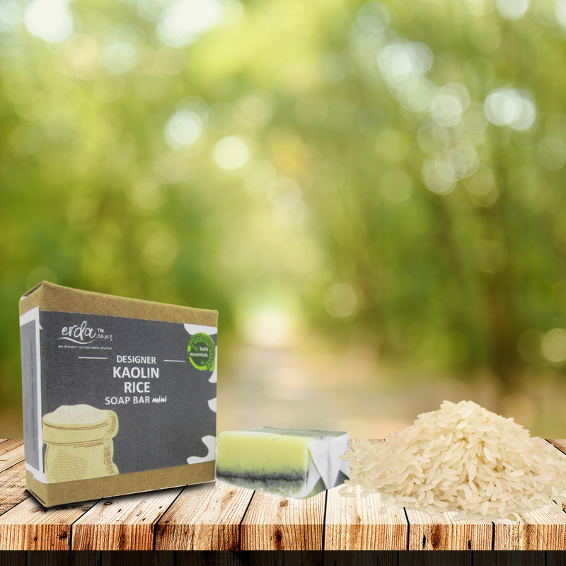 RIMURIMU Handmade Natural Kaolin Rice Designer Soap MINI
