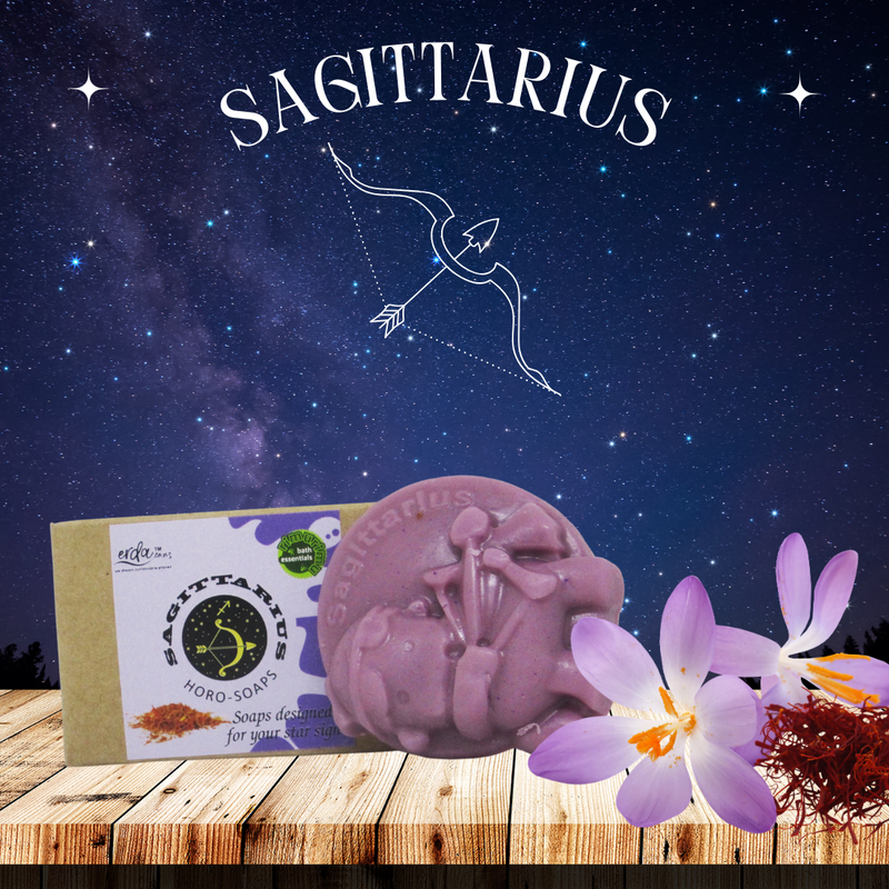 RIMURIMU Natural Saffron SAGITTARIUS Horo-Soaps - [OPAQUE & CLEAR]