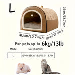 2-in-1 Detachable Indoor Plush Pet Bed with Handle