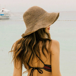 Crochet Straw Hats - Khaki