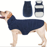 Double-Sided Fleece Dog Winter Coat – Windproof & Warm