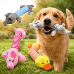 Pig & Elephant Dog Chew Toy – Squeaky & Durable for Aggressive Chewers
