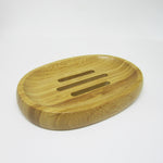 Natural Bamboo Oval Shape Soap Tray - BIG