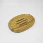 Natural Bamboo Oval Shape Soap Tray - BIG