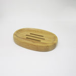 Natural Bamboo Oval Shape Soap Tray - BIG