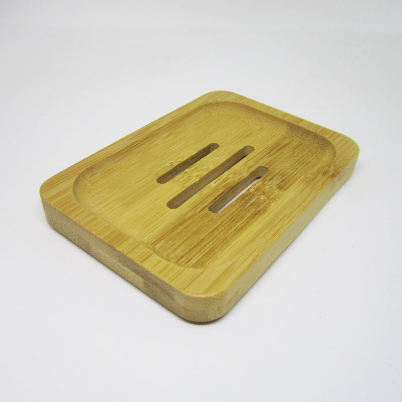 Natural Bamboo Rectangle Shape Soap Tray - BIG