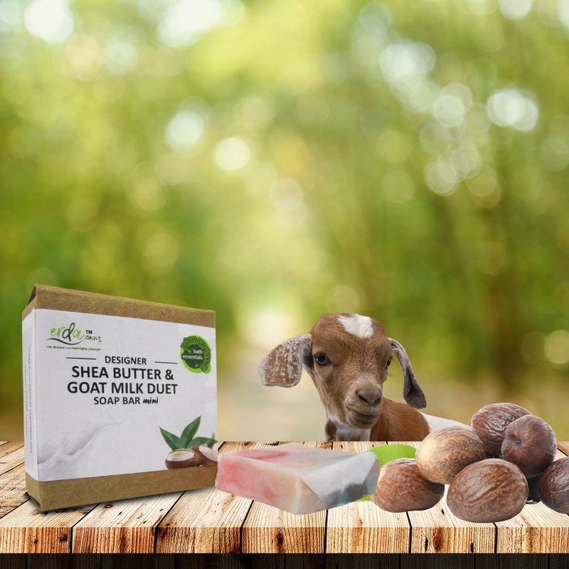 RIMURIMU Handmade Natural Shea Butter and Goat Milk Duet Designer Bath Soap MINI