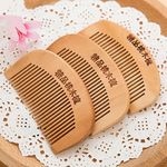 Natural Peach Wood Classic D Shaped Hand Held Comb