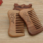 Handmade Sandalwood Wide Tooth Cloud Etched Comb