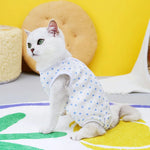 Kitten Onesies Cat Recovery Suit for Abdominal Wounds or Skin Diseases After Surgery Wear E-Collar Alternative for Cats and Dogs