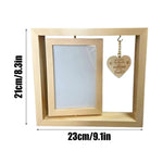 Pet Memorial Photo Frame Wooden Desktop Memorial Heart Pendant Dog Memorial Home Table Decoration For Bedroom Living Room
