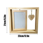 Pet Memorial Photo Frame Wooden Desktop Memorial Heart Pendant Dog Memorial Home Table Decoration For Bedroom Living Room