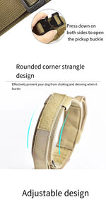 Durable Tactical Dog Collar Leash Pet Bungee Leash Durable Nylon Pet Training Collars With Handle Large Dogs French Bulldog