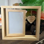 Pet Memorial Photo Frame Wooden Desktop Memorial Heart Pendant Dog Memorial Home Table Decoration For Bedroom Living Room