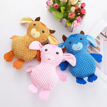 Plush Dog Toy Animals Shape Bite Resistant Squeaky Toys Fleece Dog Toys for Small Large Dogs Puppy Pets Training Accessories