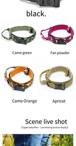 Durable Tactical Dog Collar Leash Pet Bungee Leash Durable Nylon Pet Training Collars With Handle Large Dogs French Bulldog