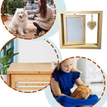 Pet Memorial Photo Frame Wooden Desktop Memorial Heart Pendant Dog Memorial Home Table Decoration For Bedroom Living Room