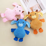 Plush Dog Toy Animals Shape Bite Resistant Squeaky Toys Fleece Dog Toys for Small Large Dogs Puppy Pets Training Accessories