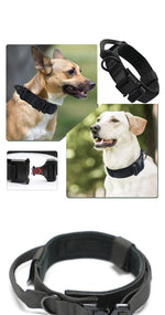 Durable Tactical Dog Collar Leash Pet Bungee Leash Durable Nylon Pet Training Collars With Handle Large Dogs French Bulldog