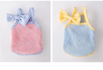 Spring and Summer Dog Cute Love Relief Texture Bow Strap Cat Tank Top Pet Dog Clothes Puppy Clothes Dog Costume
