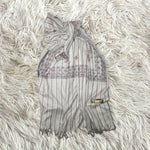 Grey shawl with dark grey pattern