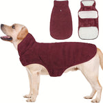 Double-Sided Fleece Dog Winter Coat – Windproof & Warm