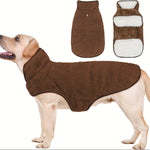 Double-Sided Fleece Dog Winter Coat – Windproof & Warm