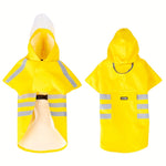 Water-Resistant Dog Raincoat with Easy Button Closure