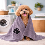 Ultra-Absorbent Microfiber Dog Towel – Quick-Dry Grooming Cloth