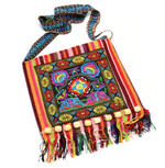 Ethnic Shoulder Bag - Red with multicolored embroidery
