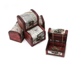 Wooden Pirate Map Jewellery Storage Box