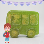 RIMURIMU Handmade Kids Green School Bus Natural Soap