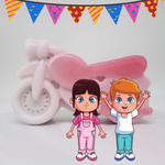 RIMURIMU Handmade Kids Pink Bike Natural Soap