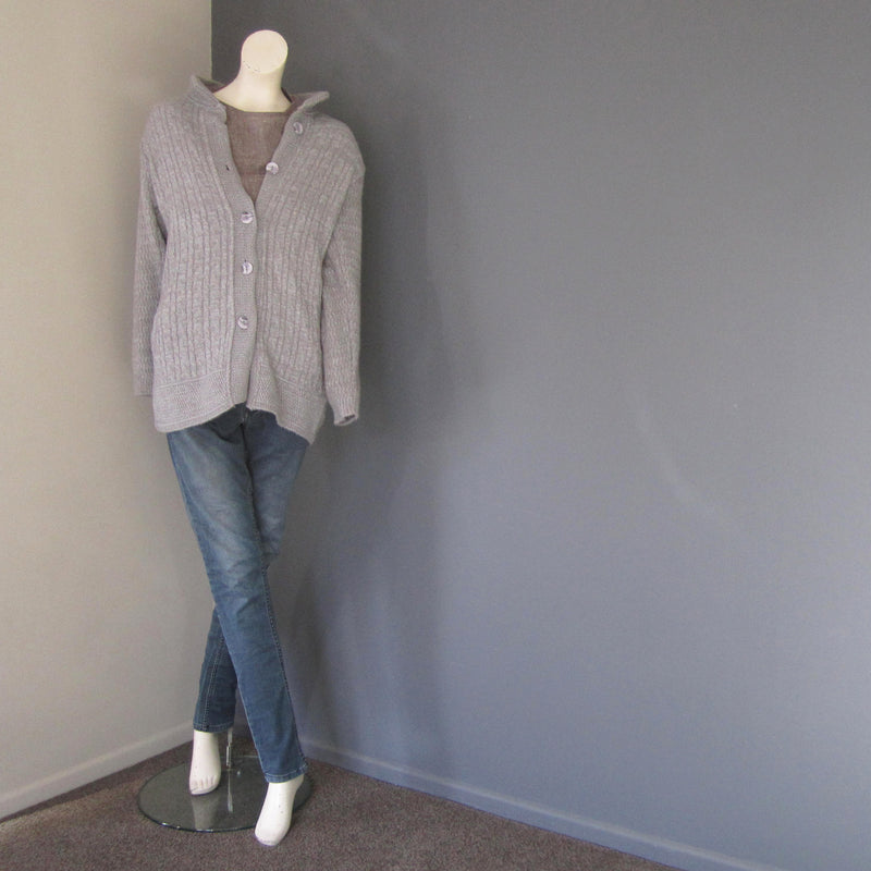 Wool Cardigans for Women - Grey