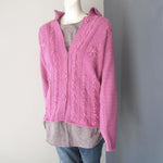 Wool Cardigans for Women - Light Pink