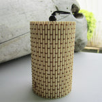 Unique Cylindrical Jewelry Bamboo Storage Box - Beige