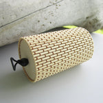 Unique Cylindrical Jewelry Bamboo Storage Box - Beige