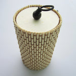 Unique Cylindrical Jewelry Bamboo Storage Box - Beige