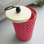 Unique Cylinder Jewelry Bamboo Storage Box - Pink