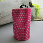 Unique Cylinder Jewelry Bamboo Storage Box - Rosy Red