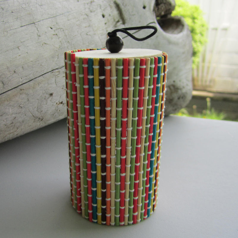 Unique Cylinder Jewelry Bamboo Storage Box - Multicolour
