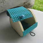 Simple Cute Heart Shaped Bamboo Storage Box - Blue