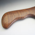 Green Sandalwood Wide/Dense Tooth Comb - Curved Handle