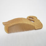 Natural Peach Wood comb (Swan)